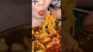 ASMR Eating super spicy chicken feet 2 🥵🥵 food shorts yummy mukbang [upl. by Zednanref272]