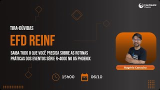 TIRADÚVIDAS sobre EFD REINF na PRÁTICA no G5 Phoenix [upl. by Knute]