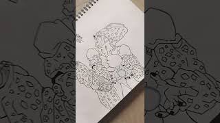 cell anime sketch on sketch book infinitypower dragonball ultrainstinct song Subscribe [upl. by Catrina]