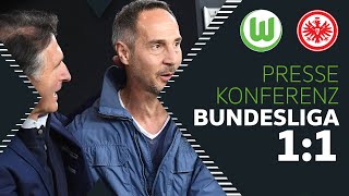 „Sind ein Stück weit traurig“  Pressekonferenz  VfL Wolfsburg  Eintracht Frankfurt 11 [upl. by Eveneg]