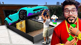 GTA V  Franklin Found SECRET LUXURY ROOM Under Franklins Car  Professor Of Pc Gaming [upl. by Ange]