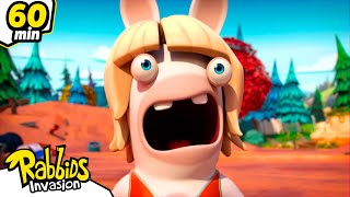 Panic at the Rabbids   RABBIDS INVASION  1H New compilation  Cartoon for kids [upl. by Rebmeced]