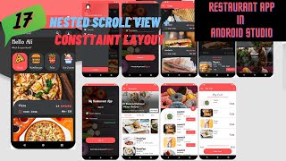 NestedScrollView  ConstraintLayout  Restaurant App Android  Food App Android Studio  Java [upl. by Lionello]