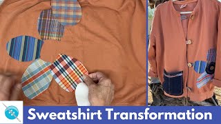 Sweatshirt Transformation A Sweatshirt Jacket [upl. by Had]