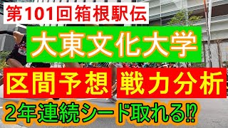 【箱根駅伝】大東文化大学の区間予想と戦力分析！2年連続シードへ向けて！【大学駅伝2024】 [upl. by Morrissey]