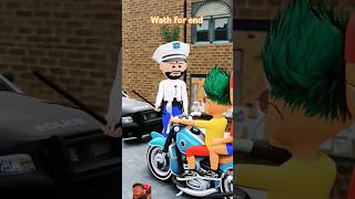 horror story police 🚨vs r cartoon video l granny l Gulli Bulli l short funnyviral shorts cartoon [upl. by Elstan]