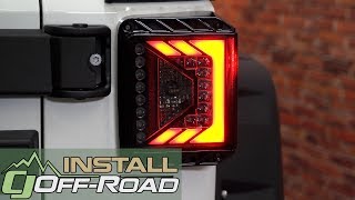 Jeep Wrangler JK Taillight Assembly LED wSmoked Lens and LED Glow Bar Pair 20072018 Installation [upl. by Del]