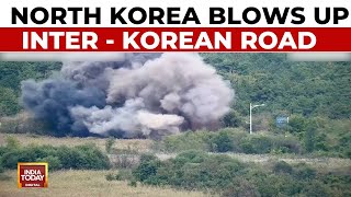 North Korea Blows Up Parts Of InterKorean Roads With South Korea No Longer In Use [upl. by Worrad359]