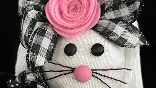 How To Make Easter Sock Bunny [upl. by Sassan]