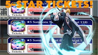 5 STAR TICKETS  Ticket Summons  Bleach Brave Souls [upl. by Logan]