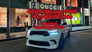 POV Supercharger Whine Hellcat Durango Beverly Hills Night Run Hard Pulls hellcat hellcatdurango [upl. by Eltrym]