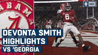 Devonta Smith Highlights vs 3 Georgia Bulldogs  CBS Sports HQ [upl. by Hcirdla299]