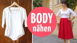 Bequemen Body nähen  Schnittmuster und NähAnleitung [upl. by Vihs328]