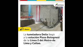 Tuneladora Delia llegó a la estación Plaza Bolognesi [upl. by Leanahtan]