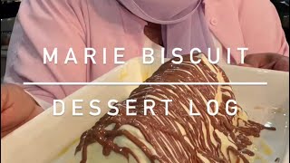 Marie biscuit dessert log with peaches fehmz [upl. by Illoh]