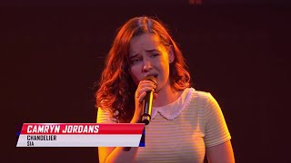 Camryn Jordans  Chandelier  The Voice Australia 6 2017  Blind Auditions [upl. by Skcirdnek337]