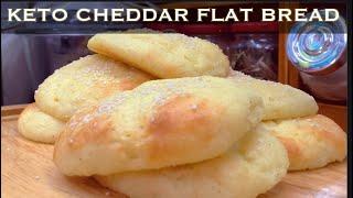 KETO CHEDDAR FLAT BREAD  PITA BREAD [upl. by Zebada]