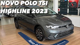 Novo Polo TSI Highline 2023  Versão top de linha em detalhes [upl. by Eudoca]