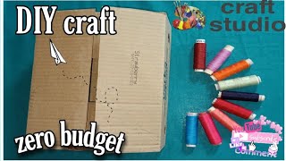 DIY sewing kitHow to make a box for storage of threadsorganizer for sewing tools 2022 [upl. by Tekcirc217]