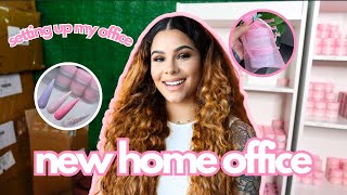 new house vlog  set up my home office with me [upl. by Aihtnys]