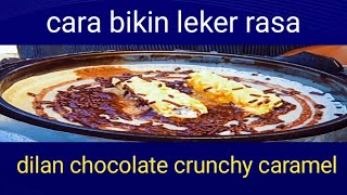 cara bikin leker rasa chocolate crunchy caramelstreetfood videoviral viralvideo [upl. by Aikahs]