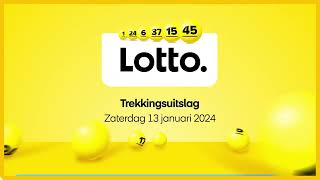 Lotto trekkingsuitslag 13 januari 2024 [upl. by Theona]