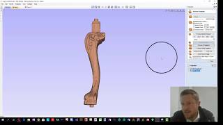 Cabriole Leg STL Rotary project in Vectric Aspire [upl. by Tunnell]