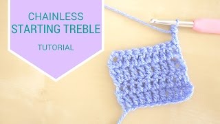 CROCHET BASICS Chainless starting treble  Bella Coco [upl. by Ahsiam924]