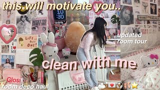 🧸🎀 DEEP CLEAN with me  updated ROOM TOUR new decor organizing new year reset this is ur sign [upl. by Engenia59]