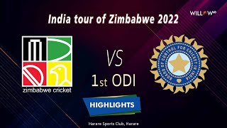 Highlights 1st ODI Zimbabwe vs India  1st ODI  Zimbabwe vs India [upl. by Daj]