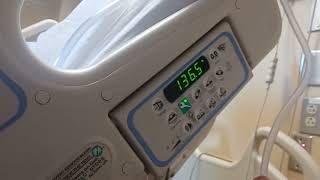 How to Check the WEIGHT of a Patient in a HillRom Hospital Bed pounds or kilograms kg [upl. by Aubine]