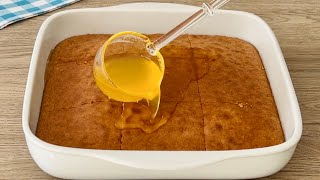 Orange Revani Dessert  How to made  Turkish Semolina dessert with orange syrup [upl. by Haughay]