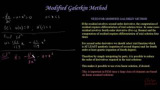 17 MODIFIED GALERKIN METHOD  the weak formulation method which is used in FEM [upl. by Tdnarb827]