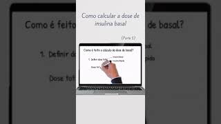 Cálculo da dose de insulina basal Parte 1 Shorts [upl. by Judie242]