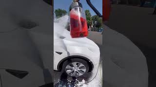 Car foam wash karne ka naya tarika 😱shorts tricks viral new trending [upl. by Rockel]