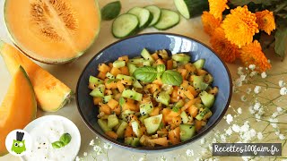 🥗 Salade de melon concombre olives amp basilic [upl. by Iline652]