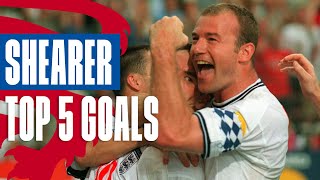 Alan Shearers Greatest Goals for England  Top 5 [upl. by Amled]