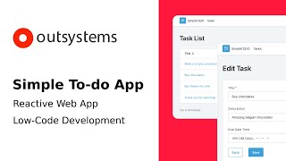 Develop a Simple Todo app using OutSystems [upl. by Ynove189]