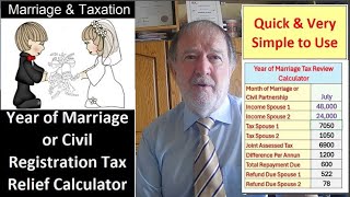 How to Calculate Tax Back for Year of Marriage [upl. by Mich]