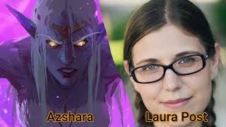 Characters and Voice Actors  World of Warcraft Warbringers Azshara [upl. by Lala]