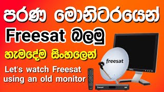 Lets use the old monitor as a TV and watch Freesat srilanka  පරණ මොනිටරයෙන් freesat බලමු [upl. by Killoran]