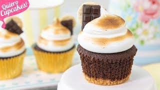 CUPCAKES SMORES  CHOCOLATE Y MERENGUE SUIZO Quiero Cupcakes [upl. by Arria]