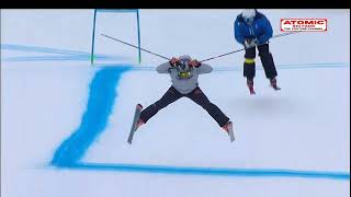 Francesco Ghedina follows Kristian Ghedina in the SuperG race course from Cortina dAmpezzo ITA [upl. by Aitan]