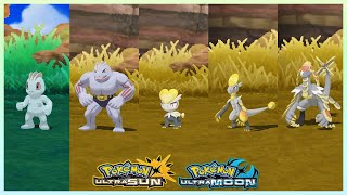 Pokemon UltraSun amp UltraMoon  MachopMachokeJangmooHakamoo amp Kommoo Locations [upl. by Anatak]