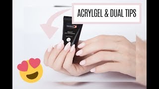 Verlängerung mit ACRYLGEL und Dual Tips  Anleitung [upl. by Krauss]