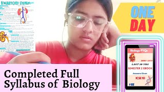 I Completed Biology Full Syllabus In One Day😱🤯ICSE 10 Semester2 [upl. by Atig]