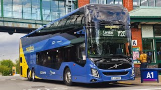 New Megabus 50502 At SheffieldMeadowhall On M20 From Glasgow To London Victoria [upl. by Linker]