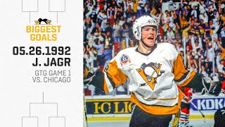 Jagrs GameTying Goal in the 1992 Stanley Cup Final  Biggest Goals in Penguins History [upl. by Olimreh]