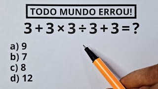 5 QUESTÕES DE MATEMÁTICA BÁSICA  Nível 1  ProfMarcelo [upl. by Vidda]