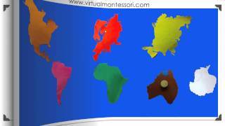 Montessori Geography The 7 Continents [upl. by Oswal80]